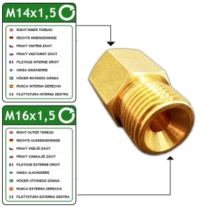 Adaptér redukční GW M14x1.5 -> GZ M16x1.5 Vogelmann