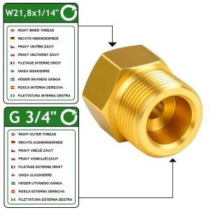 Redukce W21,8 x 1/14 - G 3/4 " Vogelmann